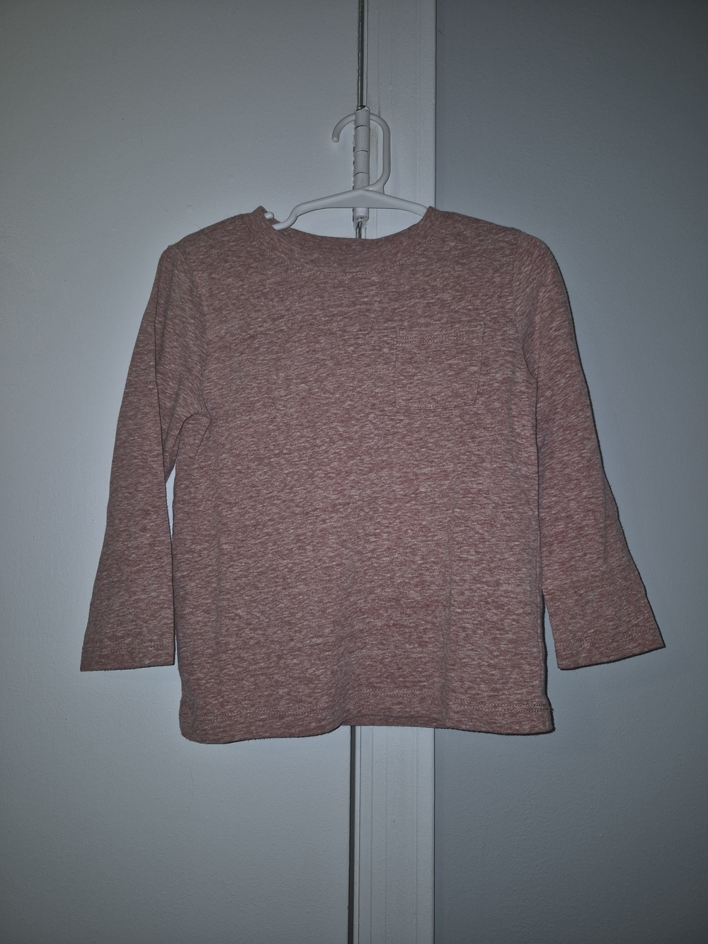 Cat & Jack Boys 3T Heathered Dusty Rose Long Sleeve Top